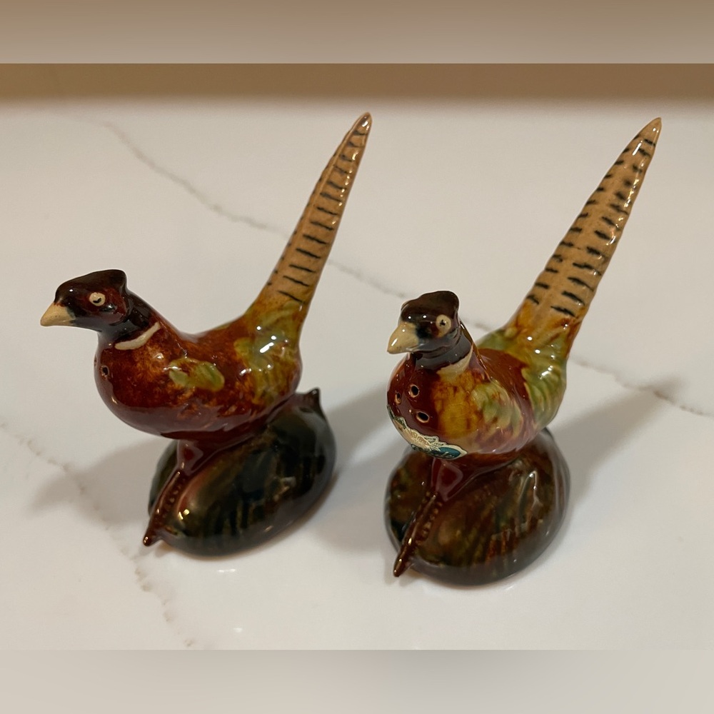 Rosemeade Pheasant Salt and Pepper Shakers Striding